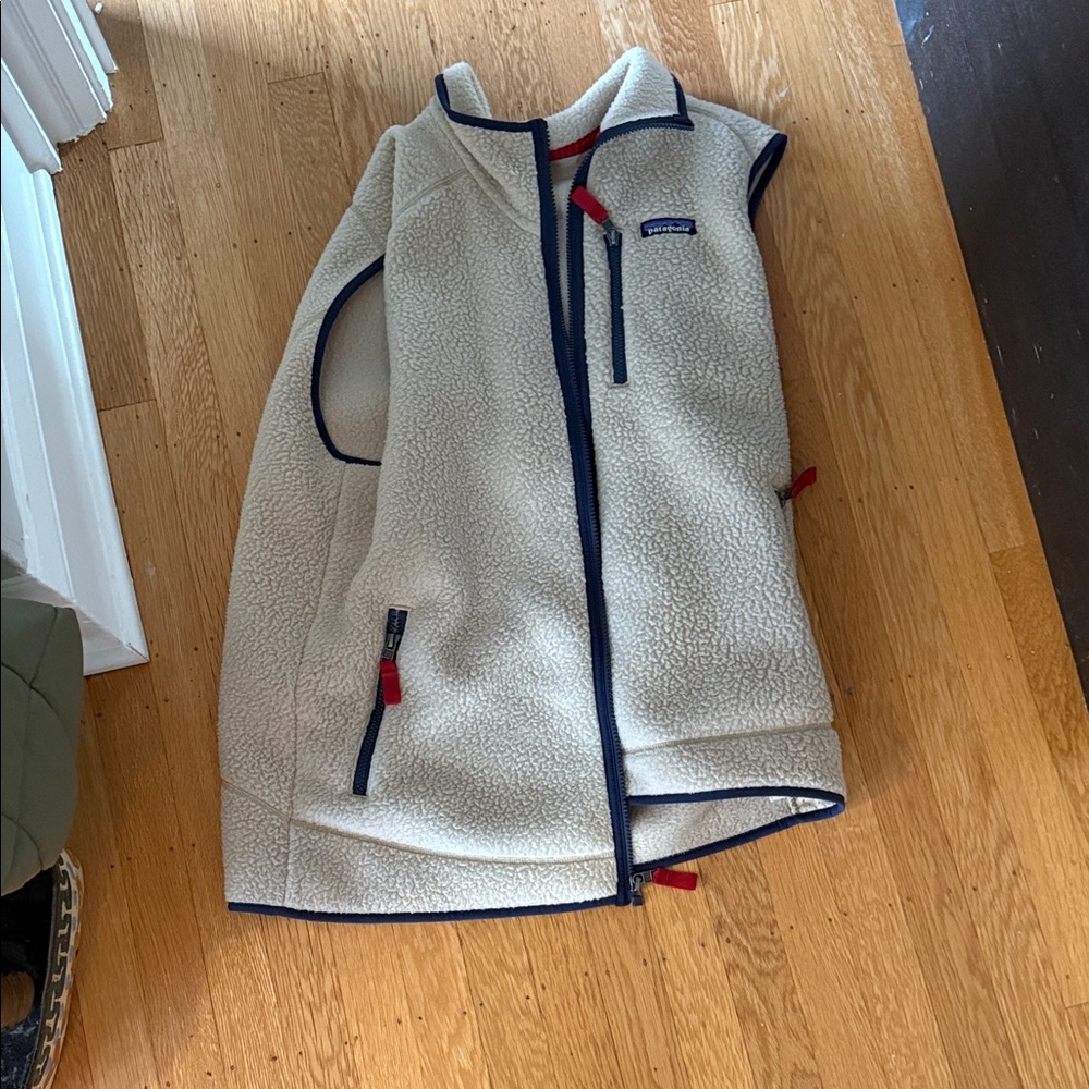 men's Cream Fleece Vest